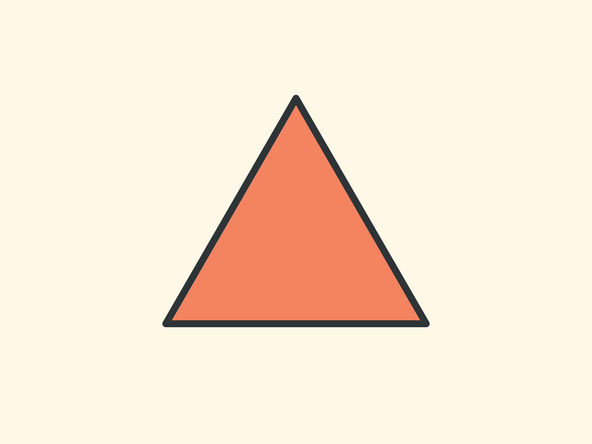 A big orange triangle.