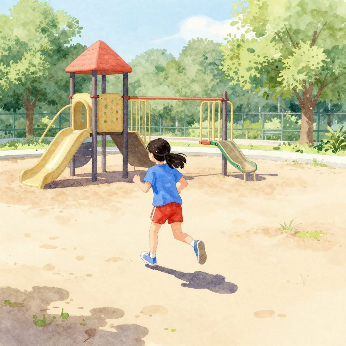Picture from the lesson “Shadows move during the day”