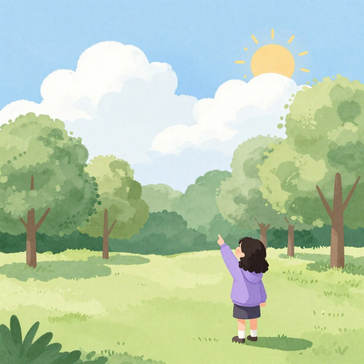 Picture from the lesson “Sunny and Cloudy Days”